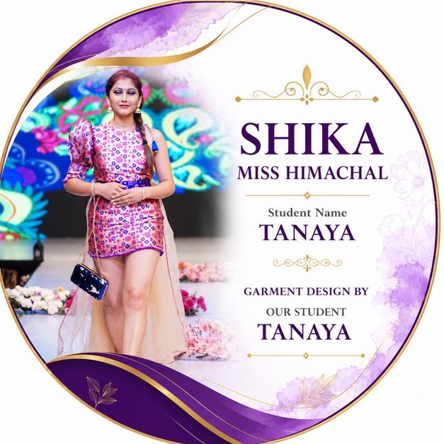 Garment designed by a Fashion O student for Shika, Miss Himachal
